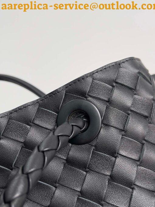 Replica Bottega Veneta Large Andiamo bag In Black Intrecciato Lambskin 3