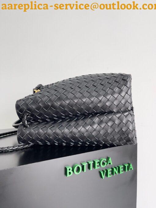 Replica Bottega Veneta Large Andiamo bag In Black Intrecciato Lambskin 4