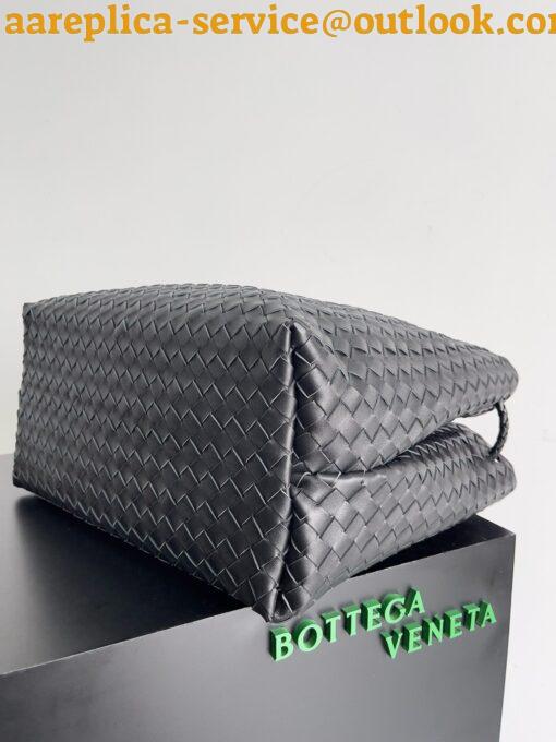 Replica Bottega Veneta Large Andiamo bag In Black Intrecciato Lambskin 8