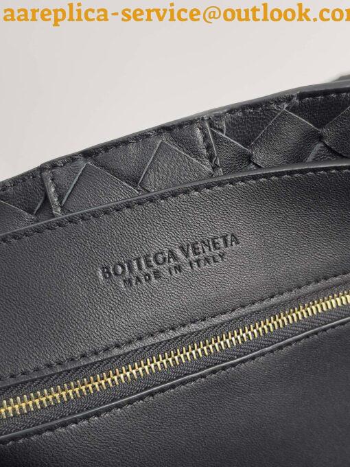 Replica Bottega Veneta Large Andiamo bag In Black Intrecciato Lambskin 11