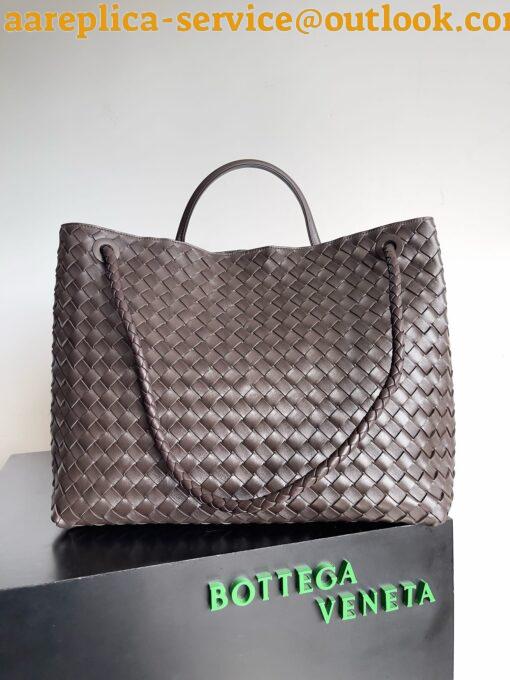 Replica Bottega Veneta Large Andiamo bag In Fondant Intrecciato Lambskin 10