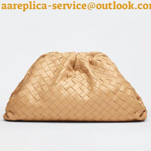 Replica Bottega Veneta Large Pouch Clutch Bag In Beige Intrecciato Lambskin 6