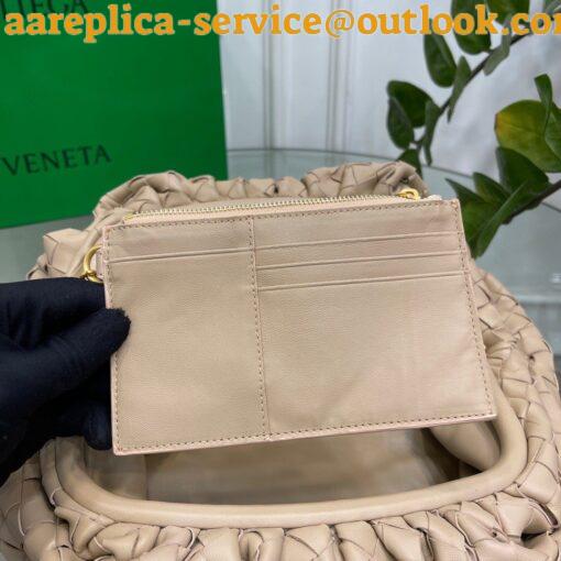 Replica Bottega Veneta Large Pouch Clutch Bag In Beige Intrecciato Lambskin 11