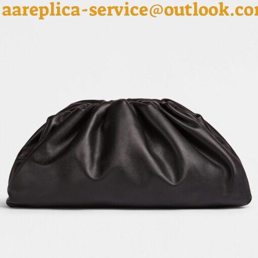 Replica Bottega Veneta Large Pouch Clutch Bag In Black Calfskin