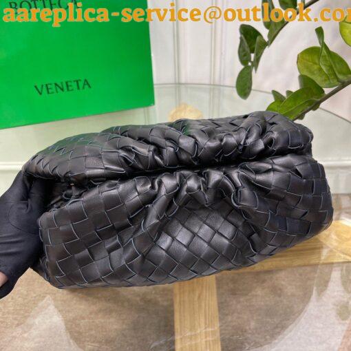 Replica Bottega Veneta Large Pouch Clutch Bag In Black Intrecciato Lambskin 5