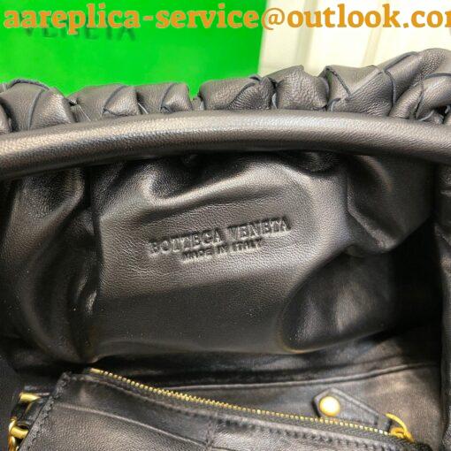 Replica Bottega Veneta Large Pouch Clutch Bag In Black Intrecciato Lambskin 7