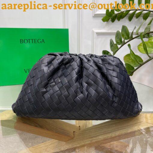 Replica Bottega Veneta Large Pouch Clutch Bag In Black Intrecciato Lambskin 11