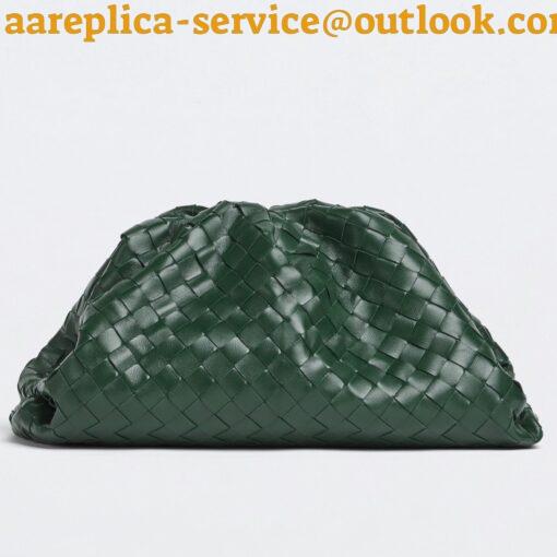 Replica Bottega Veneta Large Pouch Clutch Bag In Raintree Intrecciato Lambskin