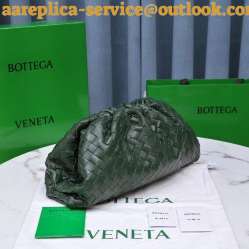 Replica Bottega Veneta Large Pouch Clutch Bag In Raintree Intrecciato Lambskin 8