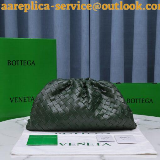 Replica Bottega Veneta Large Pouch Clutch Bag In Raintree Intrecciato Lambskin 9