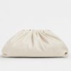 Replica Bottega Veneta Large Pouch Clutch Bag In Beige Intrecciato Lambskin 13