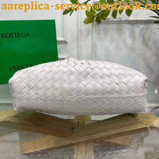 Replica Bottega Veneta Large Pouch Clutch Bag In White Intrecciato Lambskin 8