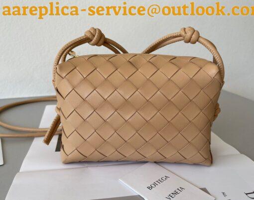 Replica Bottega Veneta Loop Mini Bag In Almond Intrecciato Lambskin 4