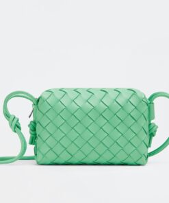 Replica Bottega Veneta Loop Mini Bag In Fountain Intrecciato Lambskin