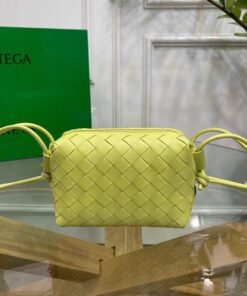 Replica Bottega Veneta Loop Mini Bag In Kiwi Intrecciato Lambskin