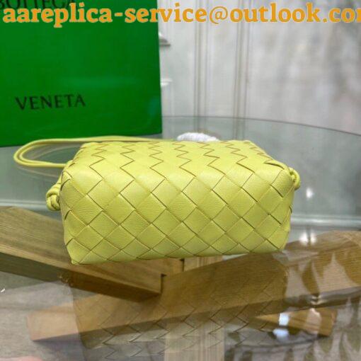 Replica Bottega Veneta Loop Mini Bag In Kiwi Intrecciato Lambskin 4