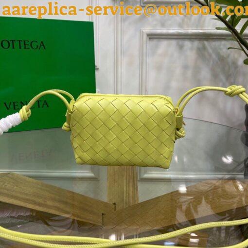 Replica Bottega Veneta Loop Mini Bag In Kiwi Intrecciato Lambskin 5