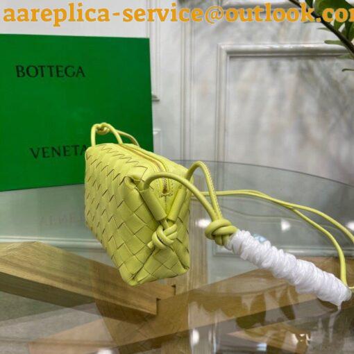 Replica Bottega Veneta Loop Mini Bag In Kiwi Intrecciato Lambskin 8