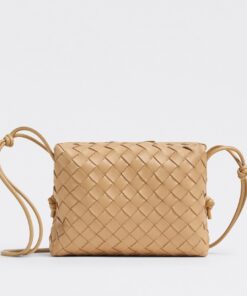 Replica Bottega Veneta Loop Small Bag In Almond Intrecciato Lambskin