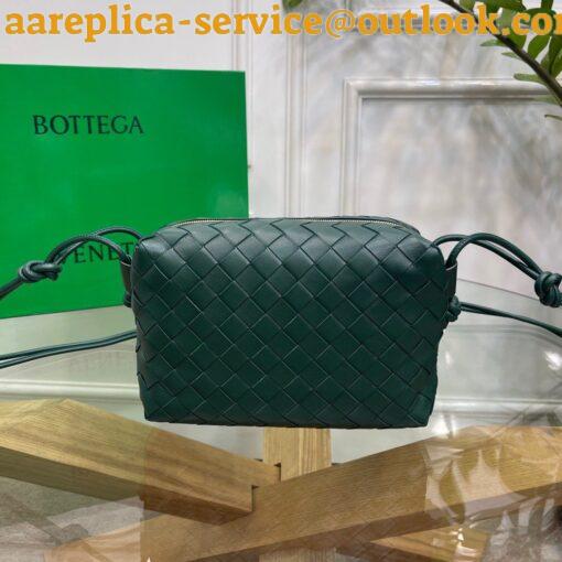 Replica Bottega Veneta Loop Small Bag In Raintree Intrecciato Lambskin