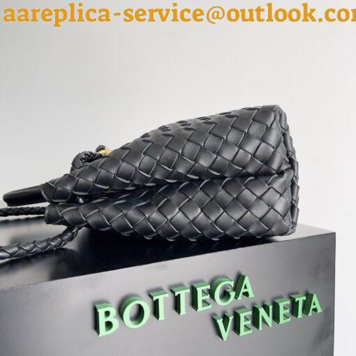 Replica Bottega Veneta Medium Andiamo Bag In Black Intrecciato Lambskin 3