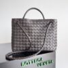 Replica Bottega Veneta Andiamo Large Bag in White Intrecciato Lambskin 13