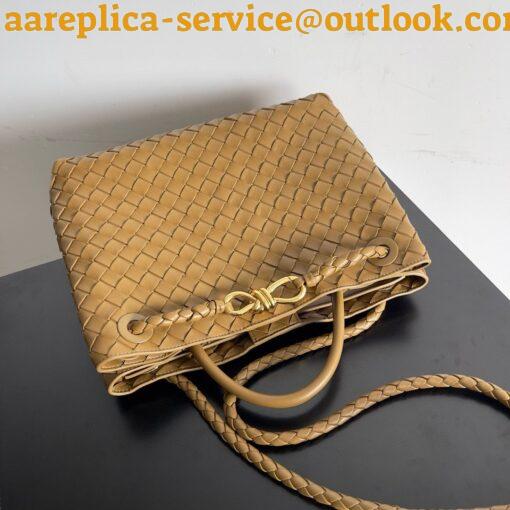 Replica Bottega Veneta Medium Andiamo Bag In Praline Intrecciato Lambskin 3