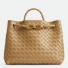 Replica Bottega Veneta Small Andiamo Bag In Travertine Intrecciato Lambskin 13