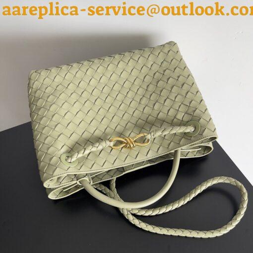 Replica Bottega Veneta Medium Andiamo Bag In Travertine Intrecciato Lambskin 9