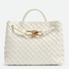 Replica Bottega Veneta Medium Andiamo Bag In Travertine Intrecciato Lambskin 12