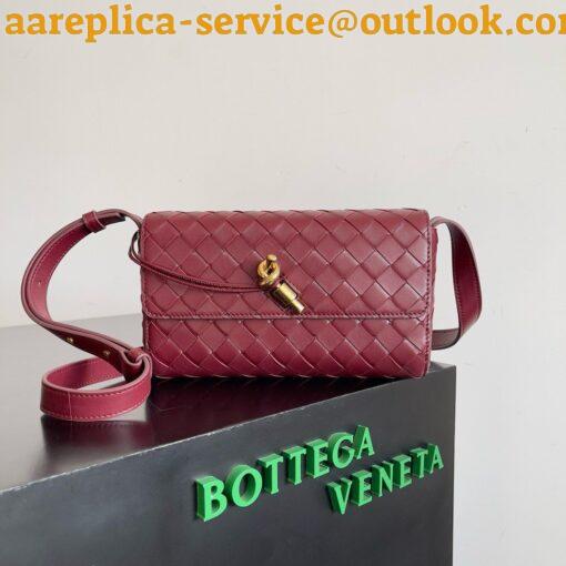 Replica Bottega Veneta Mini Andiamo Cross-Body Bag in Barolo Intrecciato Lambskin 4