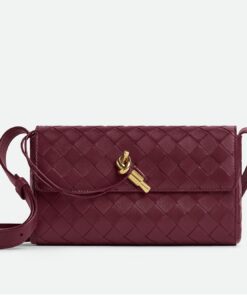 Replica Bottega Veneta Mini Andiamo Cross-Body Bag in Barolo Intrecciato Lambskin