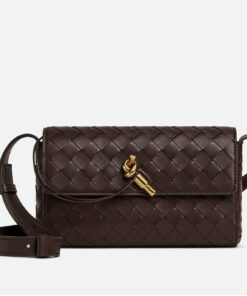 Replica Bottega Veneta Mini Andiamo Cross-Body Bag in Fondant Intrecciato Lambskin