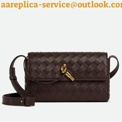 Replica Bottega Veneta Mini Andiamo Cross-Body Bag in Fondant Intrecciato Lambskin