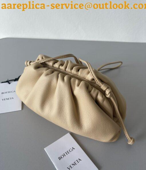 Replica Bottega Veneta Mini Pouch with Strap in Almond Calfskin 9