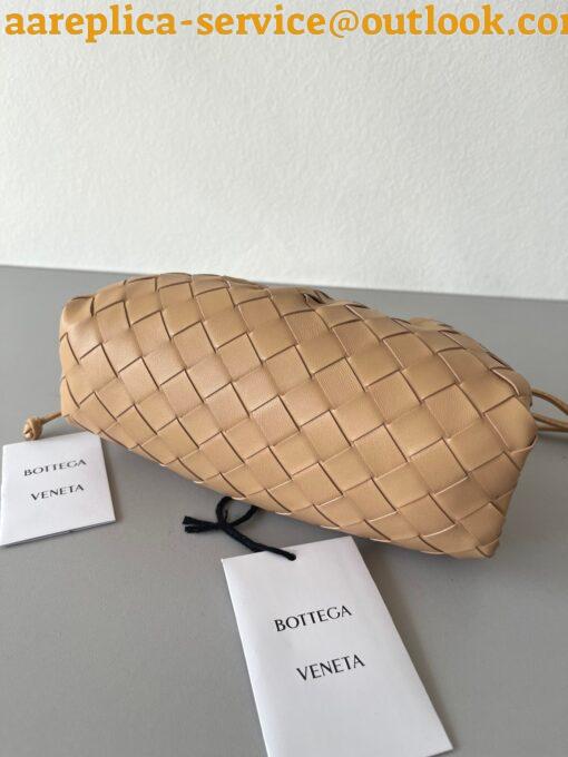 Replica Bottega Veneta Mini Pouch with Strap in Almond Intrecciato Lambskin 6