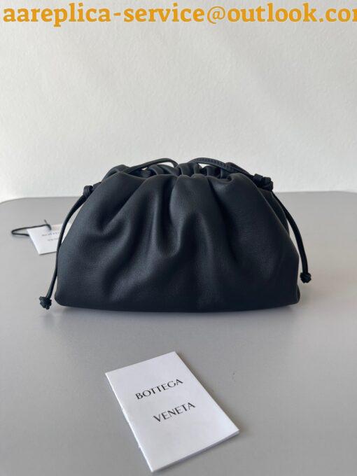 Replica Bottega Veneta Mini Pouch with Strap in Black Calfskin 3