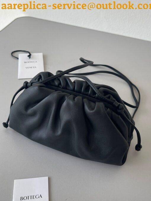 Replica Bottega Veneta Mini Pouch with Strap in Black Calfskin 4