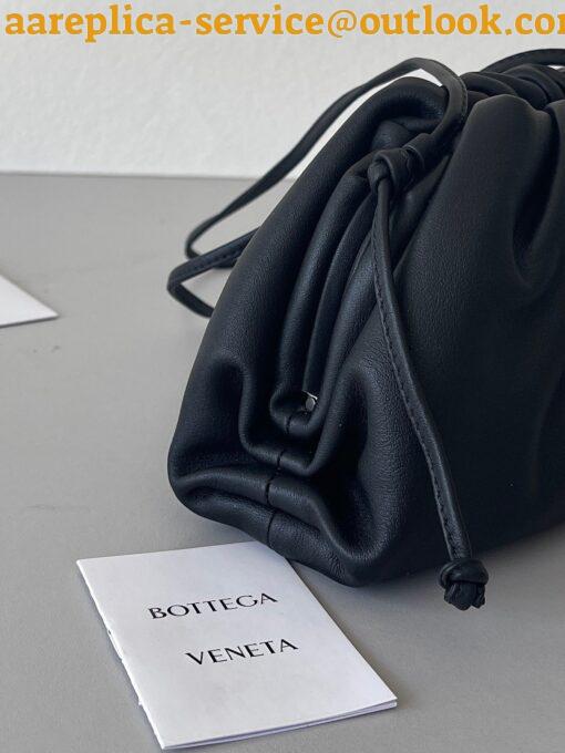 Replica Bottega Veneta Mini Pouch with Strap in Black Calfskin 5