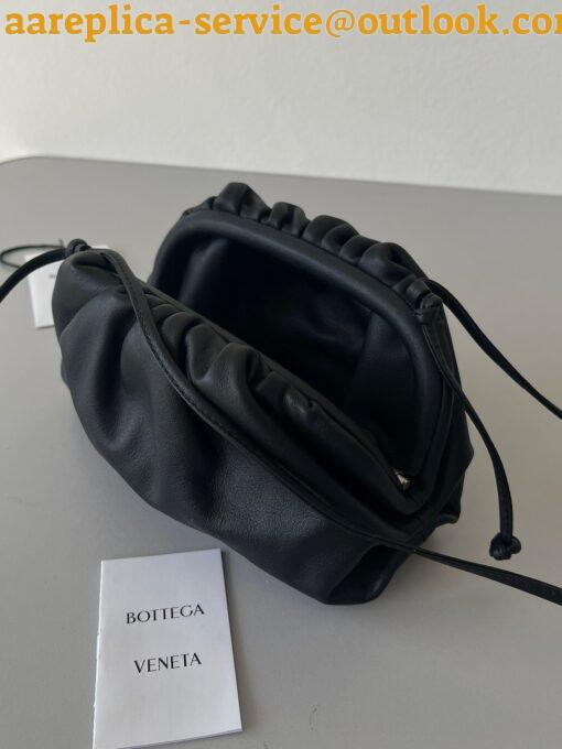 Replica Bottega Veneta Mini Pouch with Strap in Black Calfskin 6