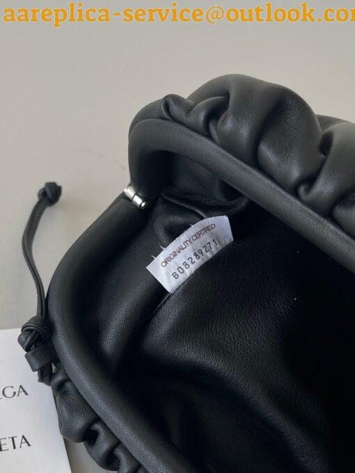 Replica Bottega Veneta Mini Pouch with Strap in Black Calfskin 8