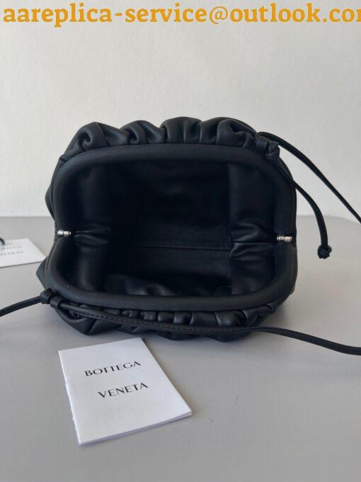 Replica Bottega Veneta Mini Pouch with Strap in Black Calfskin 10