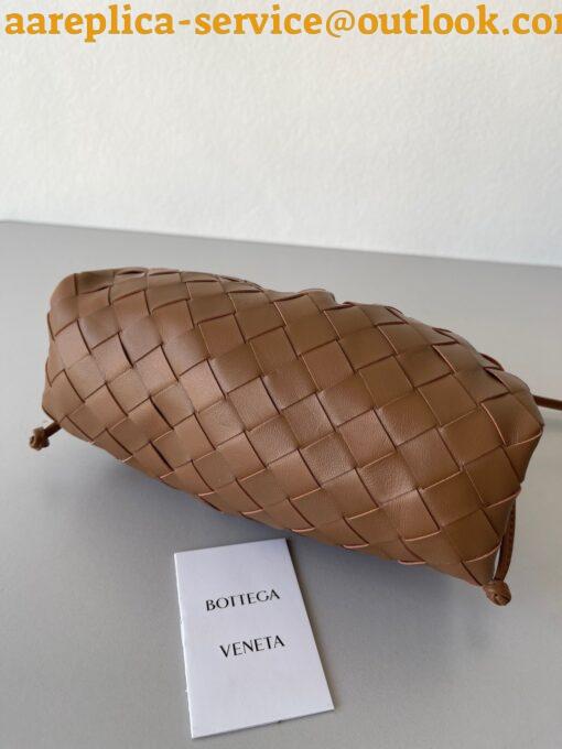 Replica Bottega Veneta Mini Pouch with Strap in Caramel Intrecciato Lambskin 3