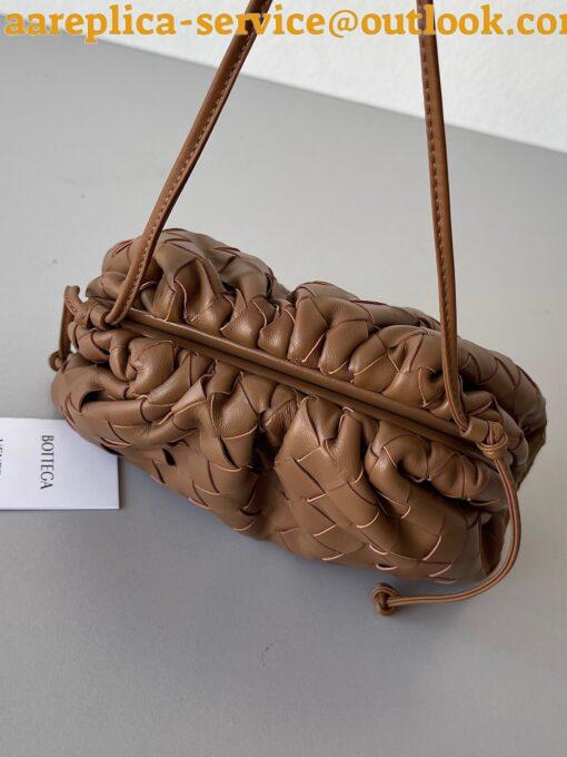 Replica Bottega Veneta Mini Pouch with Strap in Caramel Intrecciato Lambskin 8