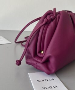 Replica Bottega Veneta Mini Pouch with Strap in Cinnabar Calfskin 2