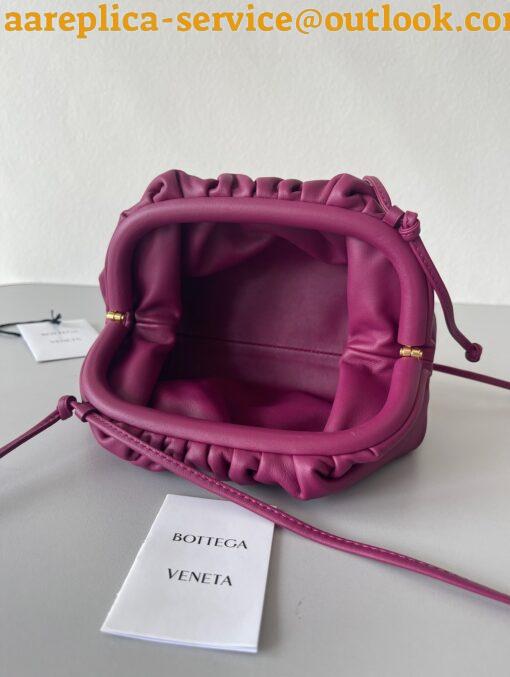 Replica Bottega Veneta Mini Pouch with Strap in Cinnabar Calfskin 11