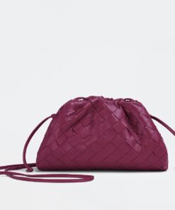 Replica Bottega Veneta Mini Pouch with Strap in Cinnabar Intrecciato Lambskin