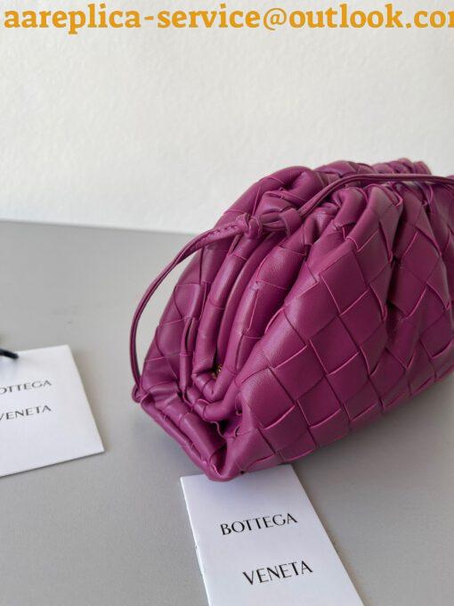 Replica Bottega Veneta Mini Pouch with Strap in Cinnabar Intrecciato Lambskin 3