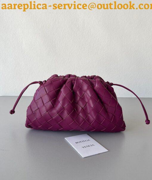 Replica Bottega Veneta Mini Pouch with Strap in Cinnabar Intrecciato Lambskin 4