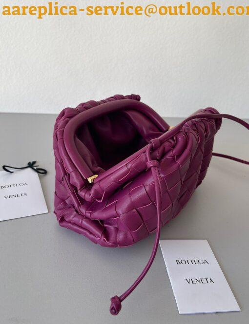 Replica Bottega Veneta Mini Pouch with Strap in Cinnabar Intrecciato Lambskin 6